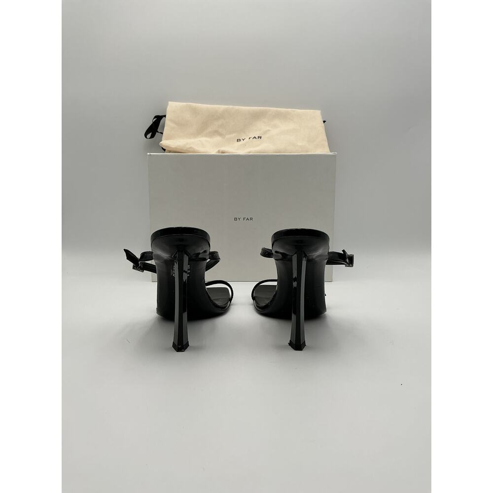 By Far Strappy Black Flick Heels Size 40 EU / US 10 - Picture 3 of 6